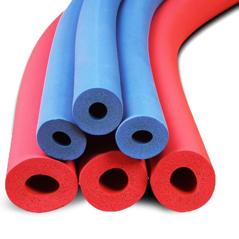 Blue and red colored thermal insulation pipe